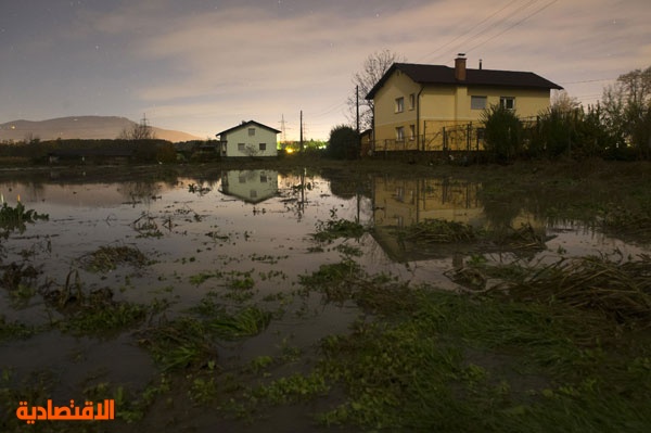 قصة مصورة : أمطار غزيرة تضرب سلوفينيا