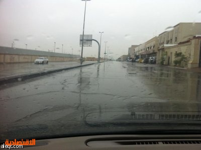 قصة مصورة :أمطار الرياض صباح اليوم