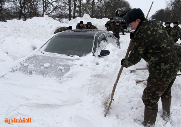 قصة مصورة : ارتفاع ضحايا موجة البرد في أوكرانيا الى 37 شخصا