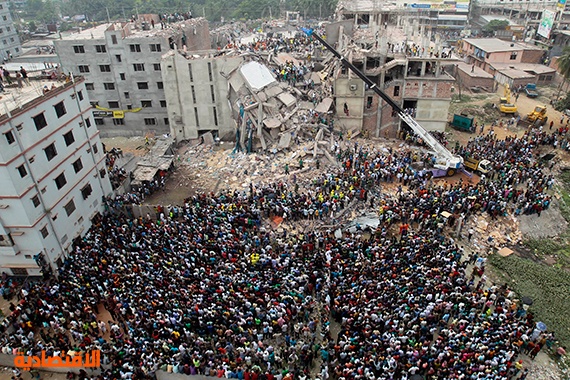 مواجهات بين الشرطة ومئات الآلاف من المتظاهرين بعد انهيار مبنى في بنغلادش