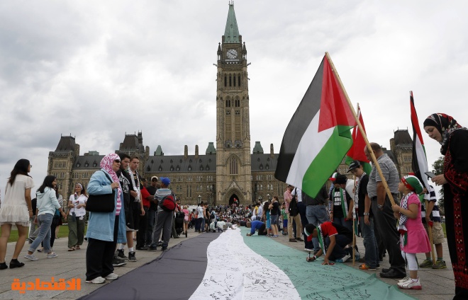 قصة مصورة : مظاهرات في كندا وبريطانيا وفرنسا تضامنا مع غزة