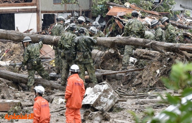قصة مصورة: 40 قتيلا في انزلاقات هيروشيما وتواصل أعمال البحث عن أحياء