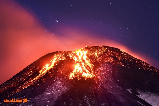 قصة مصورة: تشيلي حالة تأهب قصوى.. بركان "فياريكا" يستيقظ