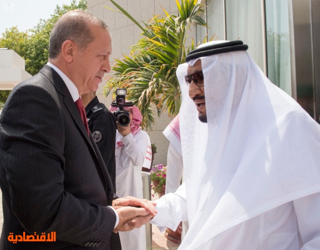 الملك يبحث مع أردوغان الجهود المبذولة في سبيل مكافحة الإرهاب ومصادر تمويله