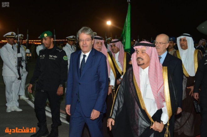 رئيس وزراء إيطاليا يصل إلى الرياض