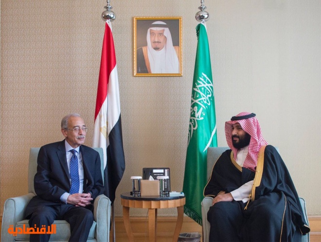 ولي العهد  يلتقي رئيس الوزراء المصري ويؤكدان على متانة العلاقات السعودية المصرية العريقة