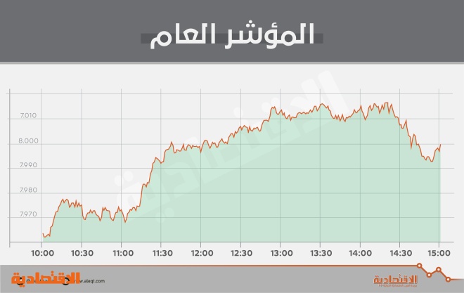 بدعم "المصارف".. الأسهم السعودية تعود إلى الارتفاع مقتربة من حاجز 8000 نقطة
