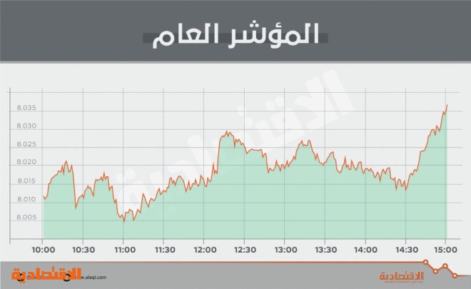 الأسهم السعودية تتداول للجلسة الثانية فوق حاجز 8000 نقطة بدعم «المواد الأساسية»