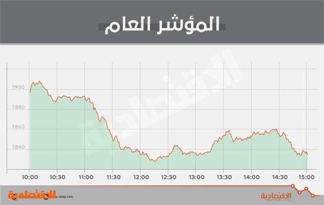 الأسهم السعودية تفقد مستوى 7900 نقطة مع استمرار ضغط "المصارف"