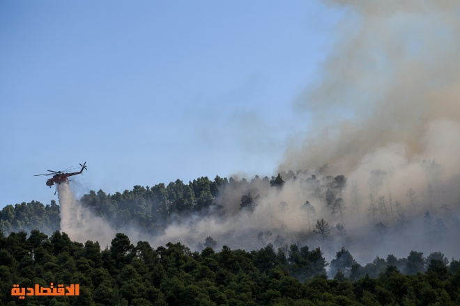 ارتفاع درجات الحرارة  يشعل الغابات في اليونان وقبرص