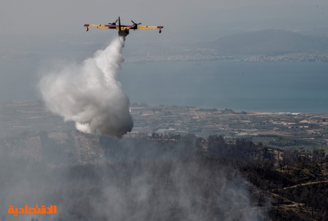 حريق هائل يحول 2500 هكتار من غابات الصنوبر المحمية في اليونان إلى رماد