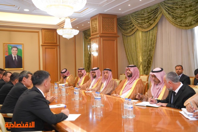 الأمير تركي بن محمد بن فهد يبحث مع رئيس تركمانستان العلاقات الثنائية
