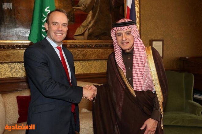 الجبير يستعرض مع وزير الخارجية البريطاني العلاقات الثنائية بين البلدين