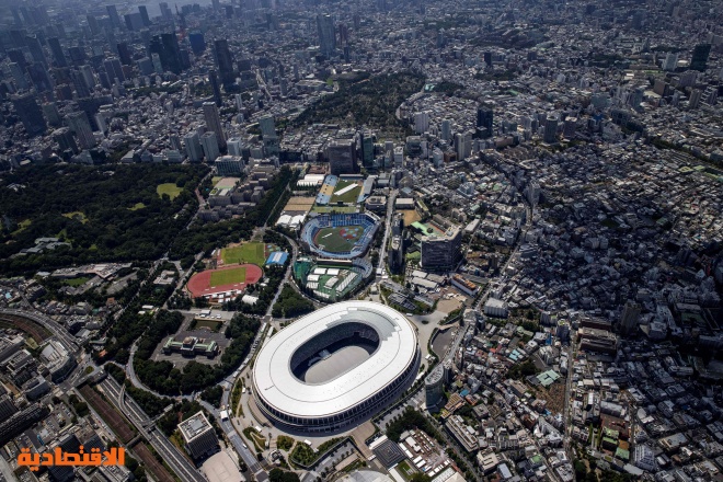 صورة جوية لمدينة طوكيو اليابانية حيث تستعد لاستضافة دورة الألعاب الأولمبية