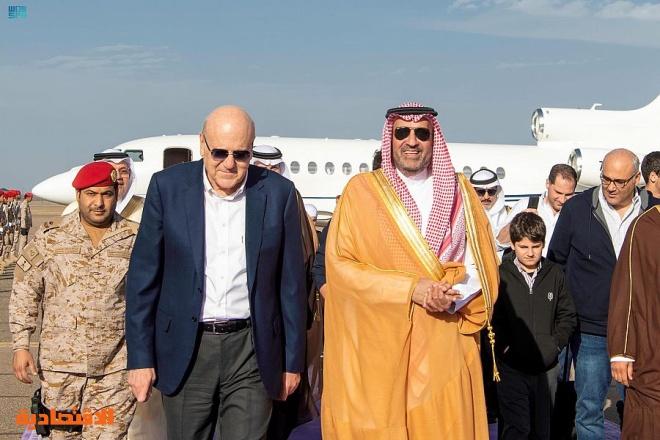  رئيس الوزراء اللبناني يصل إلى المدينة المنورة