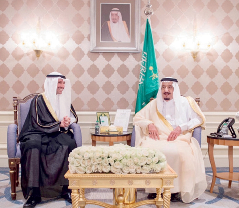 الملك سلمان يلتقي رئيس وأعضاء مجلس الأمة الكويتي