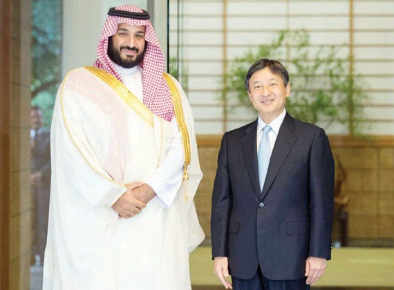 الأمير محمد بن سلمان يلتقي ولي عهد اليابان