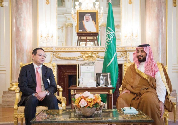 ولي ولي العهد يبحث الفرص الاستثمارية في المملكة مع مدير البورصة اليابانية