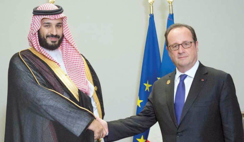 الأمير محمد بن سلمان يستعرض مع هولاند مجالات التعاون بين المملكة وفرنسا