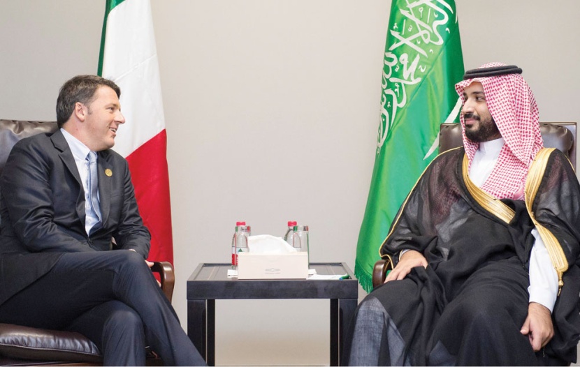 .. ويبحث الموضوعات ذات الاهتمام المتبادل مع رئيس وزراء إيطاليا