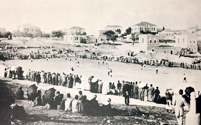 أول مباراة كرة قدم في فلسطين