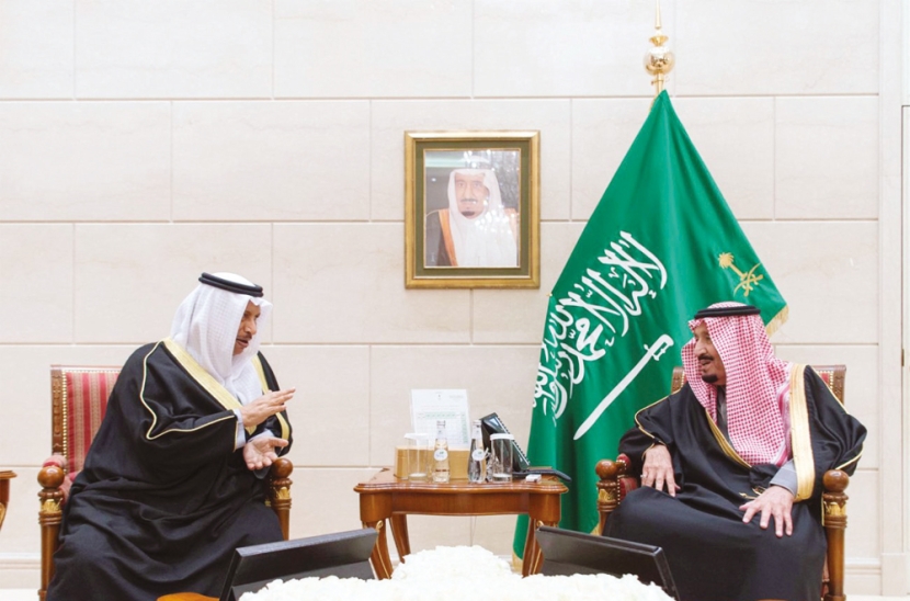 خادم الحرمين يستقبل ولي عهد الكويت ورئيس مجلس الوزراء ووزير الخارجية