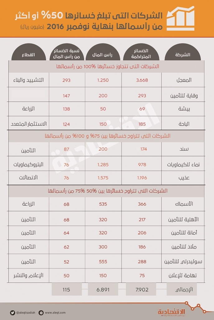 1 مايو .. 13 شركة مهددة بالشطب من سوق الأسهم