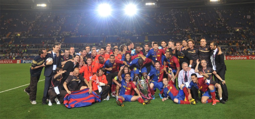 صور تتويج برشلونه بدوري أبطال أوروبا.