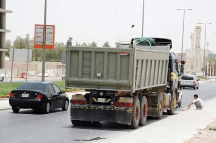 "بنشر" وسط الطريقالطريقل