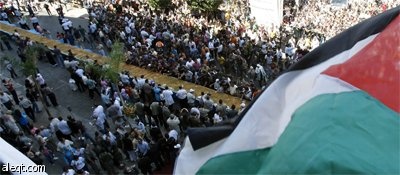طهاه فلسطينيون يعدون أكبر "كنافة" في العالم في مدينة نابلس ويبلغ وزنها 1.765  كلغ (3٬891 رطل) بطول 74 مترا (243 قدما) وسيطالبون 