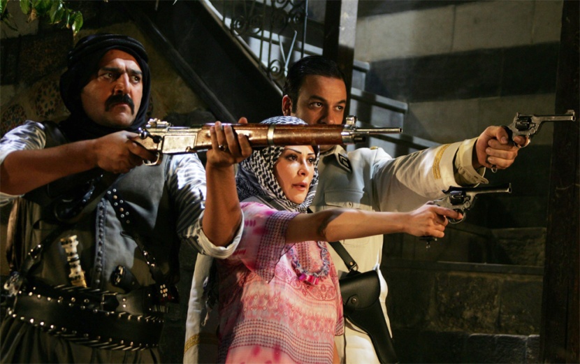 صورة لبعض أبطال المسلسل الجديد "بيت جدّي" أثناء تصويره في دمشق والذي سيعرض خلال شهر رمضان المبارك.