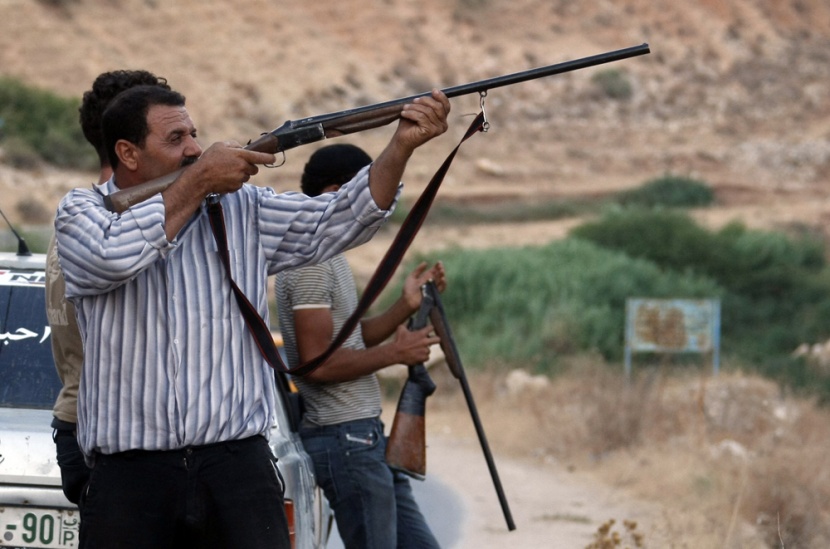 مزارعين فلسطينيين في مدينة أريحا بالضفة الغربية من نابلس يحاولون التخلص من عدد متزايد من الخنازير الذكور في الاعتقاد أن قتل الحي