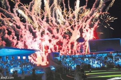 تفاعل جماهيري مع عروض الليزر  في قلب الملز .. والدخول مجاني