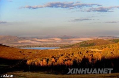 مناظر خريفية لهولون بوير في مقاطعة منغوليا الداخلية في الصين.