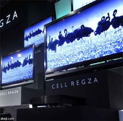 شركة توشيبا تكشف النقاب عن الجهاز التلفزيوني Cell Regza  الذي يتمتع بحجم 55 بوصة (LCD)  وبقرص صلب يبلغ 3 تيرابايت منها 2تيرابايت