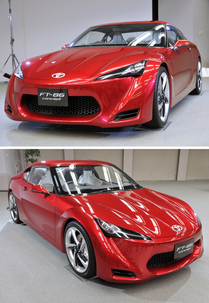 شركة تويوتا موتور تطلق السيارة الجديدة FT-86 المستوحى تصميمها من كورولا الرياضية AE86 التي صممت عام 1980.