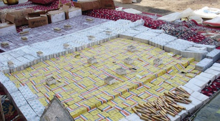 إحباط تهريب 66 ألف طلقة حية على الشريط الحدودي