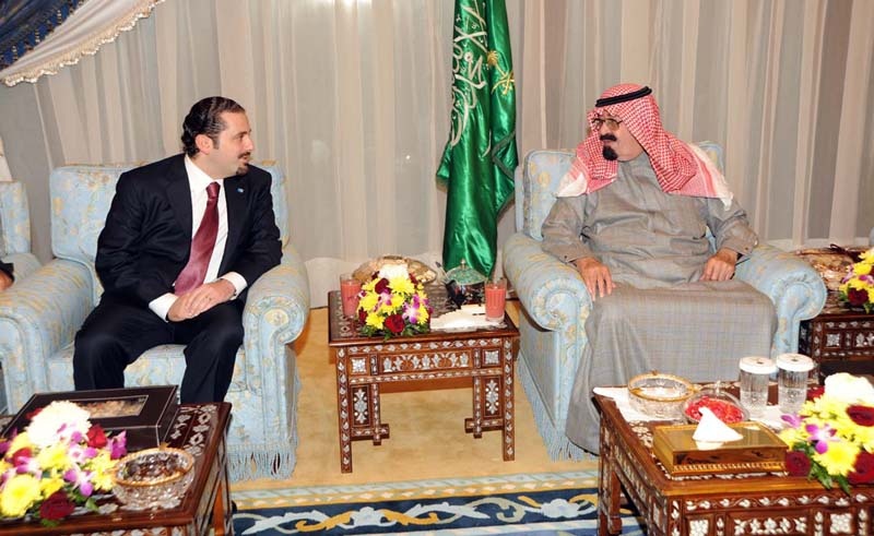 الملك يستقبل رئيس الوزراء اللبناني في روضة خريم