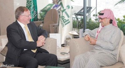 الوليد بن طلال يستقبل السفير الأمريكي الجديد لدى المملكة