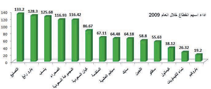 أسهم «البتروكيماويات» تتحدى الأزمات وترتفع 70 % خلال 2009