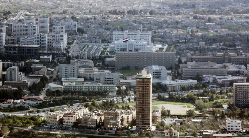 منظر لوسط العاصمة السورية دمشق.