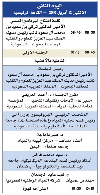 انطلاق مؤتمر تحلية المياه في البلدان العربية في الرياض.. غداً