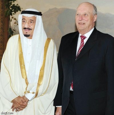 ملك النرويج يستقبل الأمير سلمان في أوسلو
