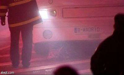 راموس يسقط كأس ملك اسبانيا تحت حافلة أثناء الاحتفال