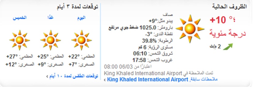 ارتفاع ملموس في درجات الحرارة على معظم مناطق المملكة