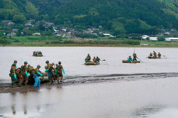 خمسة الاف شخص لا يزالون معزولين اثر امطار غزيرة في اليابان