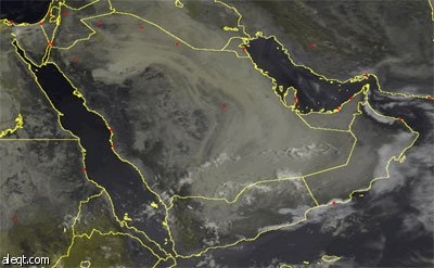 الطقس: اتربة وغبار على مناطق شرق ووسط وجنوب غرب المملكة