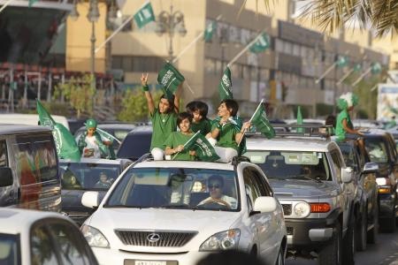 قصة مصورة: مدن المملكة تحتفل باليوم الوطني