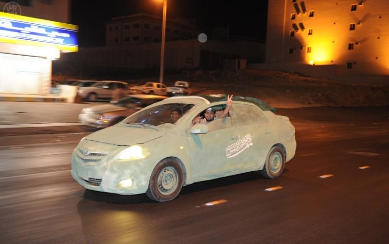 قصة مصورة: مدن المملكة تحتفل باليوم الوطني