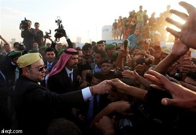 ملك المغربي يزور مخيم الزعتري للاجئين السوريين